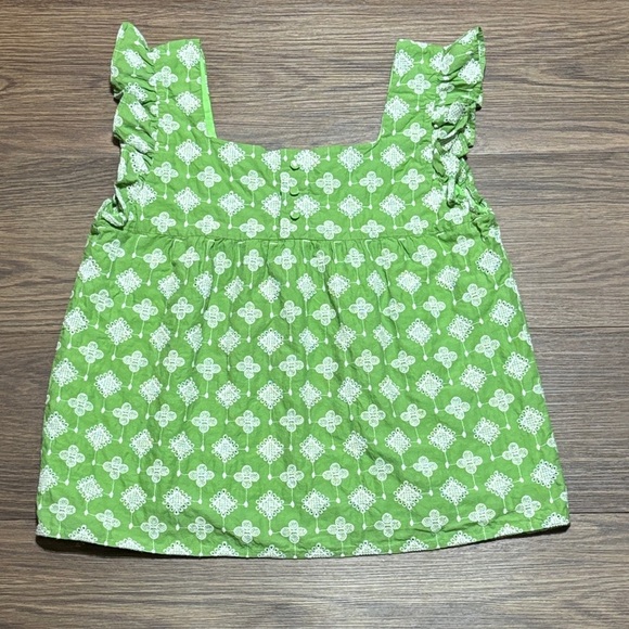 🔥🔥🔥Rare Anthropologie Darlene Eyelet Blouse in Green by GREYLIN Size: Medium🔥🔥🔥 - Picture 5 of 7